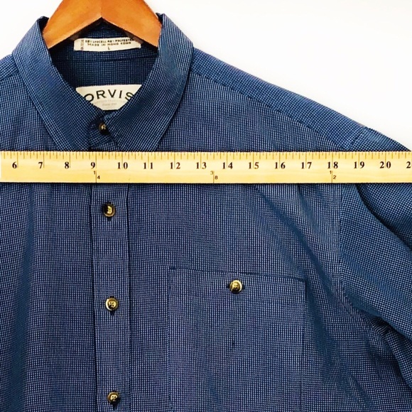 Longsleeve Blue Checkered Button-Down Dress Shirt - Picture 4 of 6